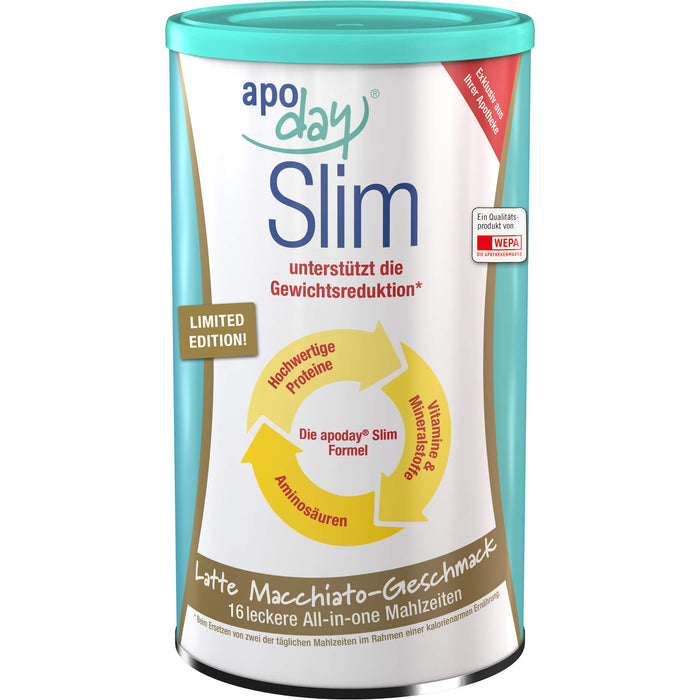 apoday Slim Pulver Latte Macchiato-Geschmack, 450 g Pulver