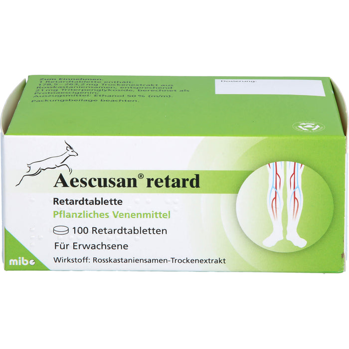 Aescusan Retardtabletten pflanzliches Venenmittel, 100 St. Tabletten