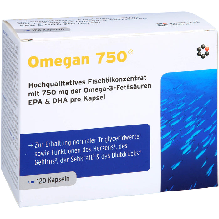 Omegan 750 Kapseln zur Erhaltung normaler Triglyceridwerte, 120 pc Capsules