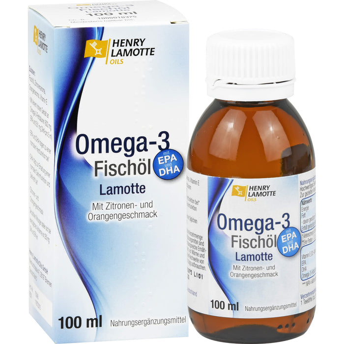 HENRY LAMOTTE OILS Omega-3 Fischöl mit Zitronen- und Orangengeschmack, 100 ml Huile