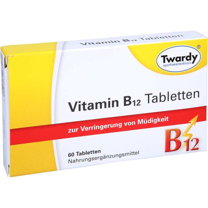 Twardy Vitamin B12 Tabletten zur Verringerung von Müdigkeit, 60 pcs. Tablets