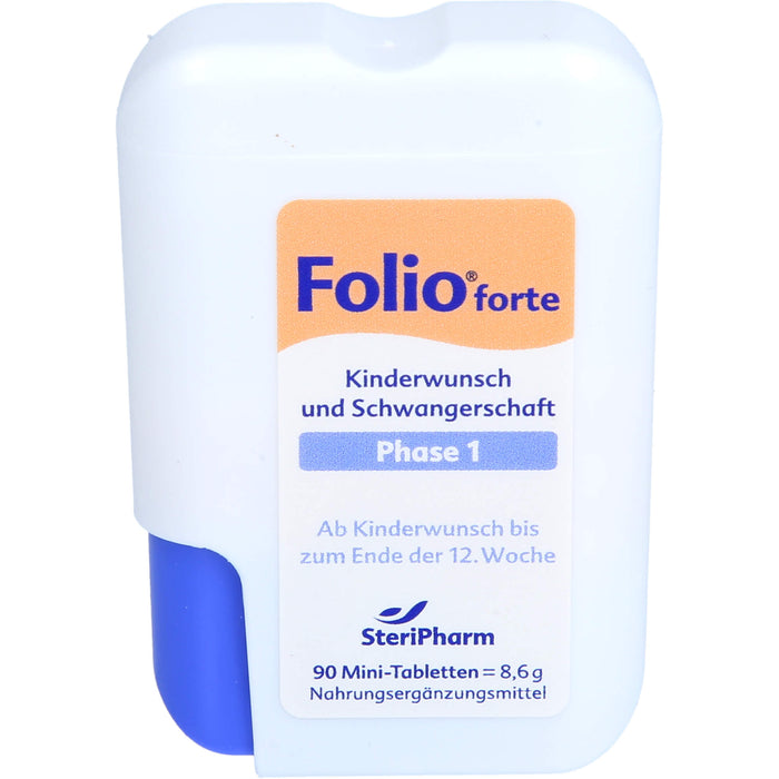 Folio forte Kinderwunsch und Schwangerschaft Phase 1 Tabletten, 90 St. Tabletten