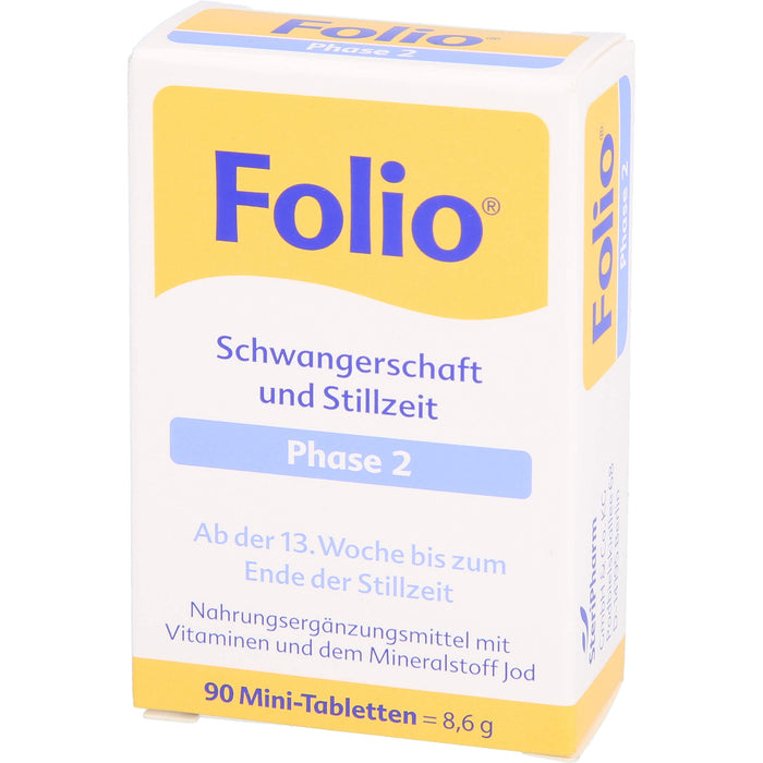 Folio Schwangerschaft und Stillzeit Phase 2 Mini-Tabletten, 90 pc Tablettes