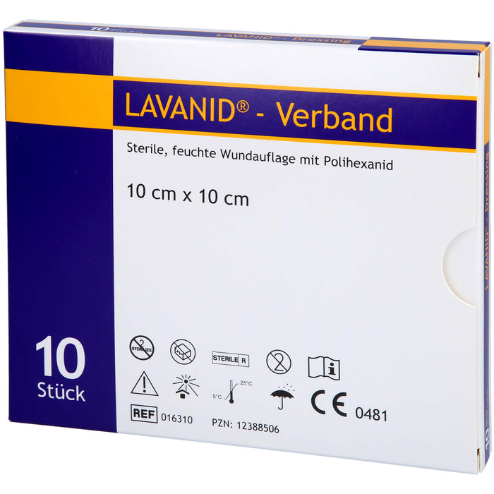 LAVANID-Verband 10cm x 10cm, 10 St KOM