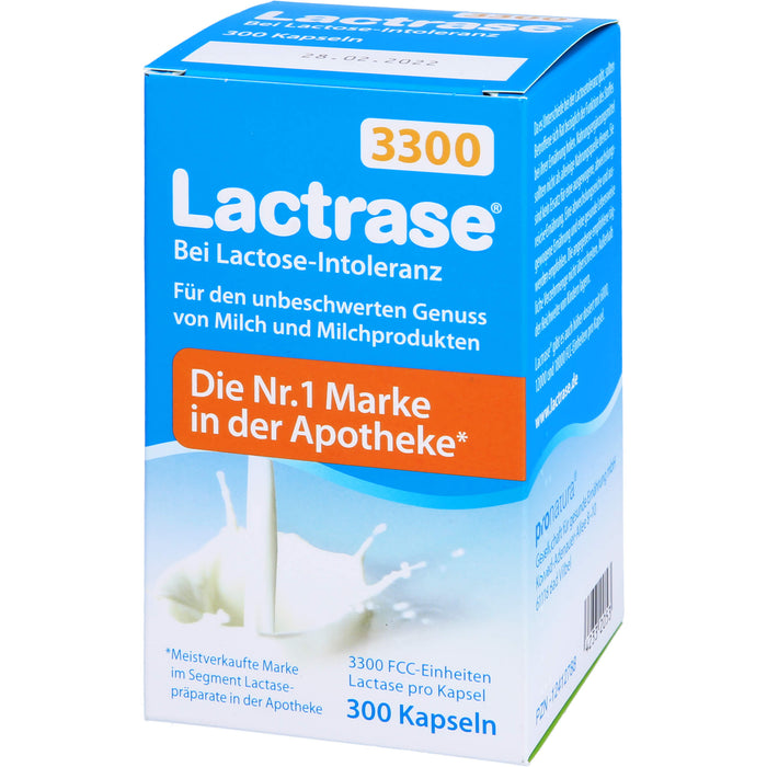 Lactrase 3300 FCC Kapseln bei Lactose-Intoleranz, 300 pcs. Capsules