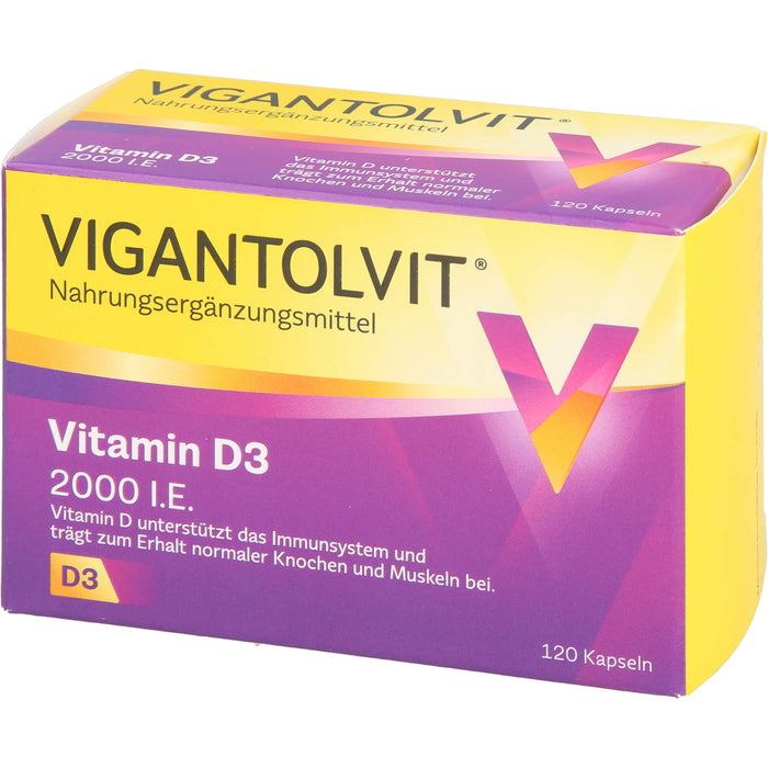 VIGANTOLVIT Vitamin D3 2000 I.E. Kapseln, 120 pcs. Capsules