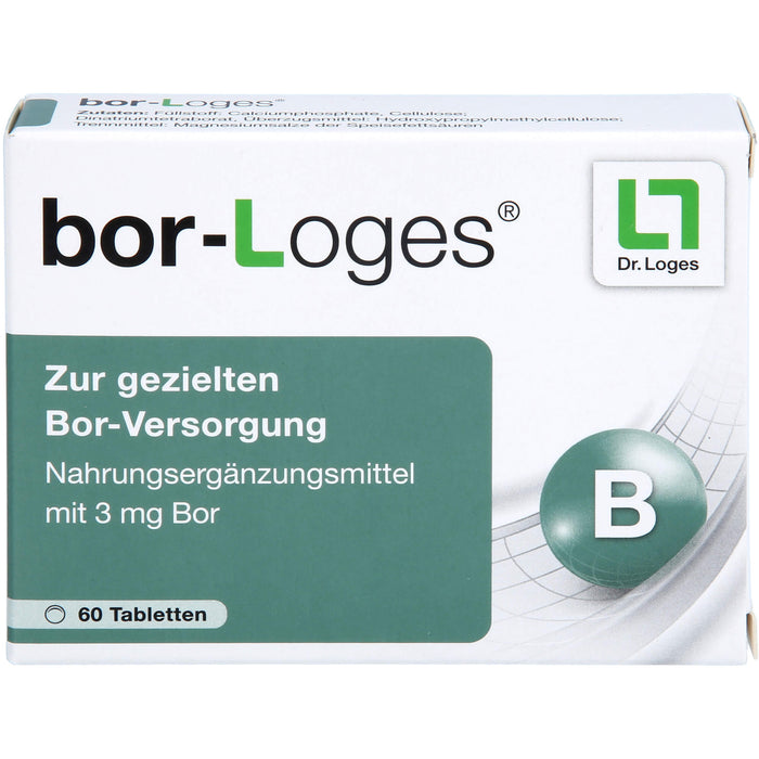 bor-Loges Tabletten zur gezielten Bor-Versorgung, 60 St. Tabletten