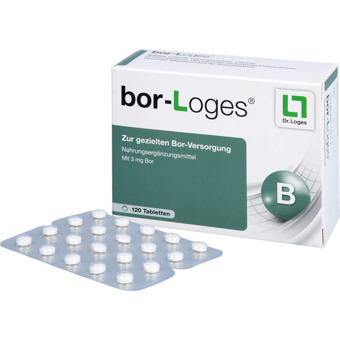 bor-Loges Tabletten zur gezielten Bor-Versorgung, 120 pc Tablettes