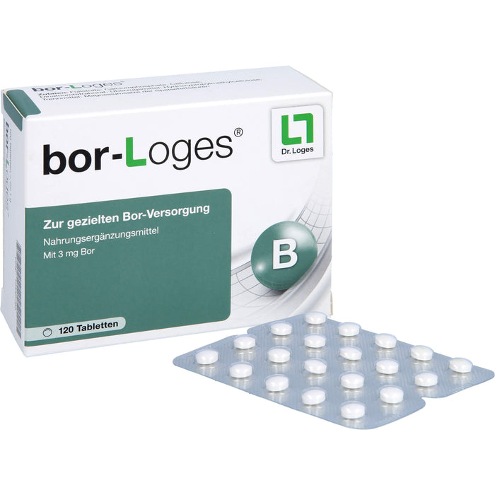 bor-Loges Tabletten zur gezielten Bor-Versorgung, 120 pc Tablettes