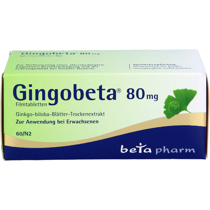 Gingobeta 80 mg Filmtabletten, 60 pcs. Tablets