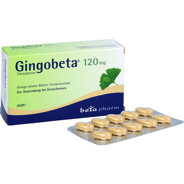 Gingobeta 120 mg Filmtabletten, 30 pc Tablettes