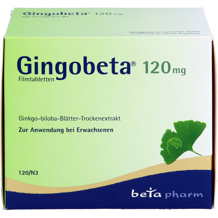 Gingobeta 120 mg Filmtabletten bei leichter Demenz, 120 pcs. Tablets