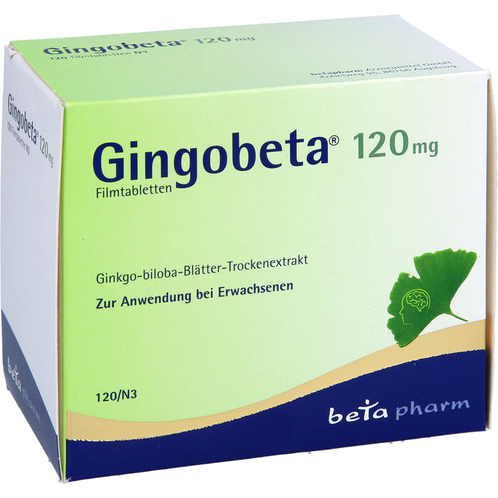 Gingobeta 120 mg Filmtabletten bei leichter Demenz, 120 pc Tablettes