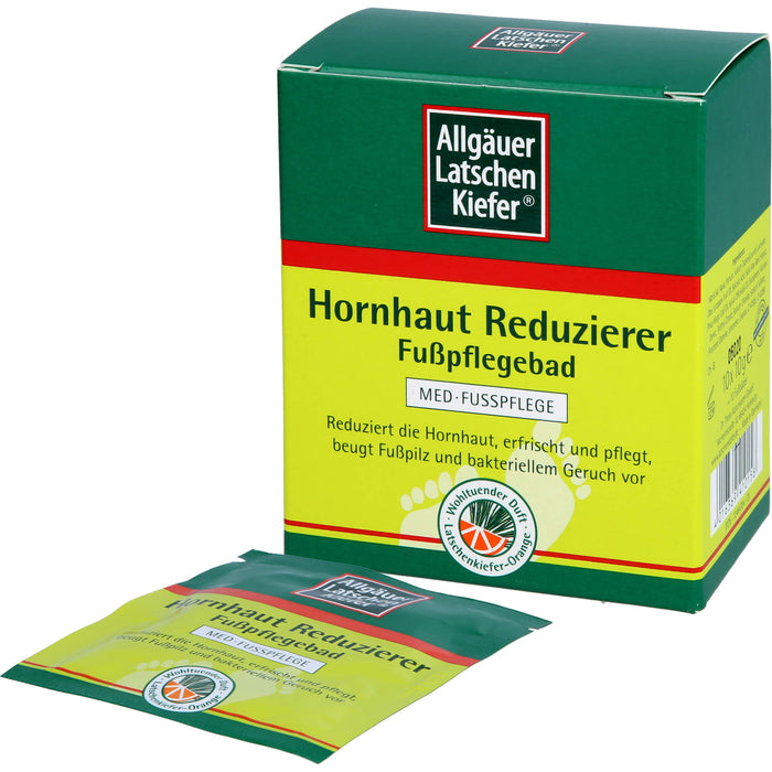 Allgäuer Latschen Kiefer Hornhaut Reduzierer Fußpflegebad, 10 pcs. Sachets