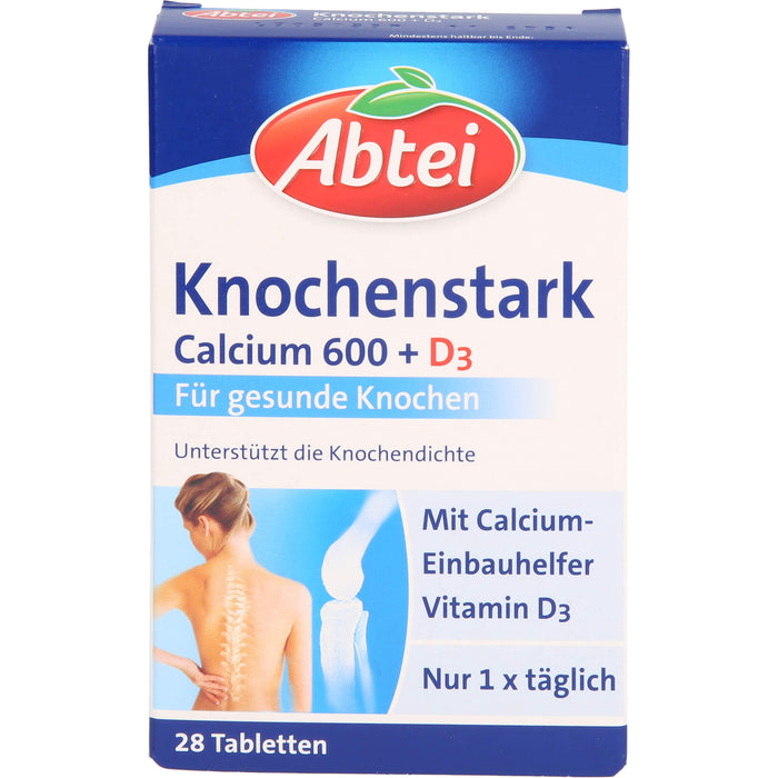 Abtei Knochenstark Calcium 600+D3, 28 St. Tabletten