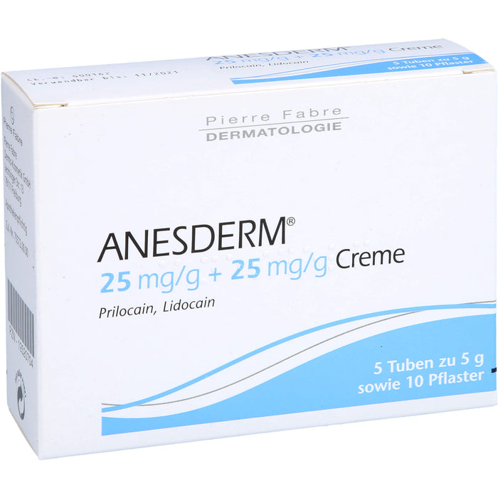 ANESDERM Set Creme Tuben sowie Pflaster, 25 g Cream