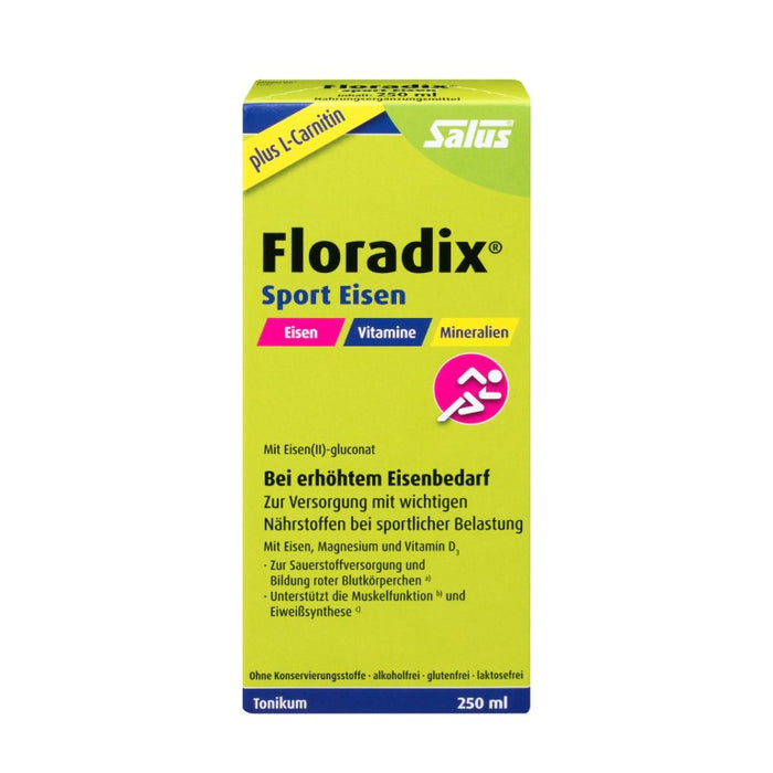 Floradix Sport Eisen Tonikum bei erhöhtem Eisenbedarf, 250 ml Lösung