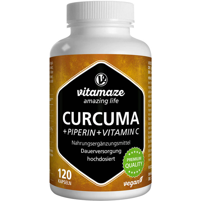 Curcuma + Piperin + Vitamin C vegan, 120 St KAP