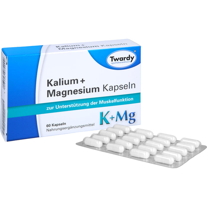 Twardy Kalium + Magnesium Kapseln zur Unterstützung der Muskelfunktion, 60 pc Capsules