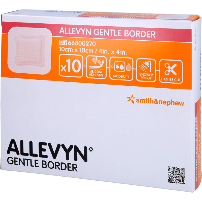 ALLEVYN Gentle Border 10x10cm Verband, 10 St VER