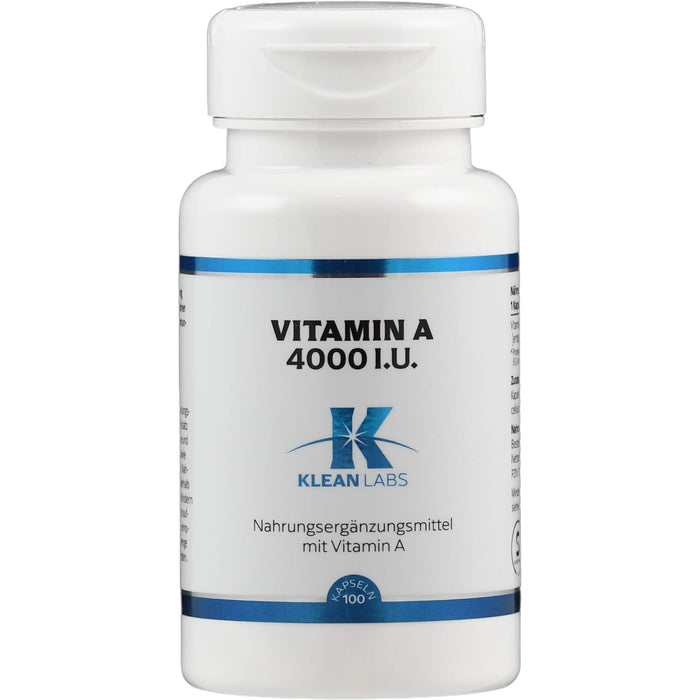 Vitamin A 4000 I.U.KLEAN LABS, 100 St KAP