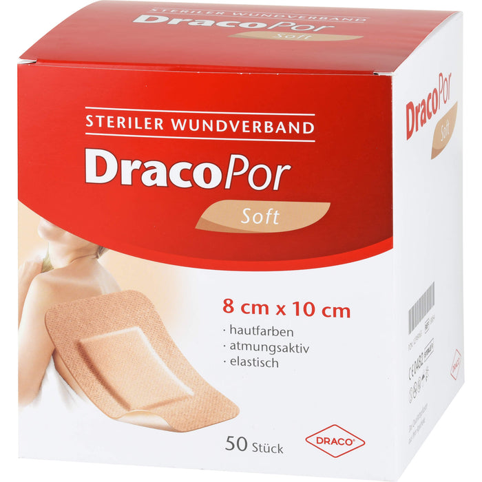 DRACOPOR Wundverband 8x10 cm steril hautfarben, 50 St PFL