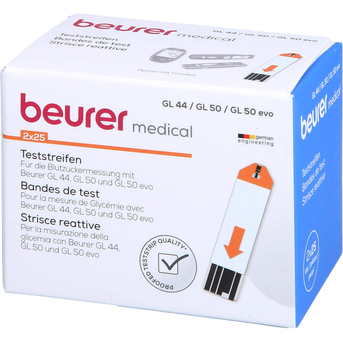 beurer medical Teststreifen für die Blutzuckermessung, 50 pcs. Test strips