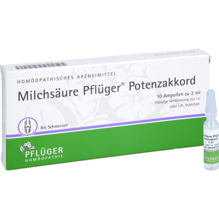 Milchsäure Pflüger Potenzakkord flüssige Verdünnung, 10 pcs. Ampoules