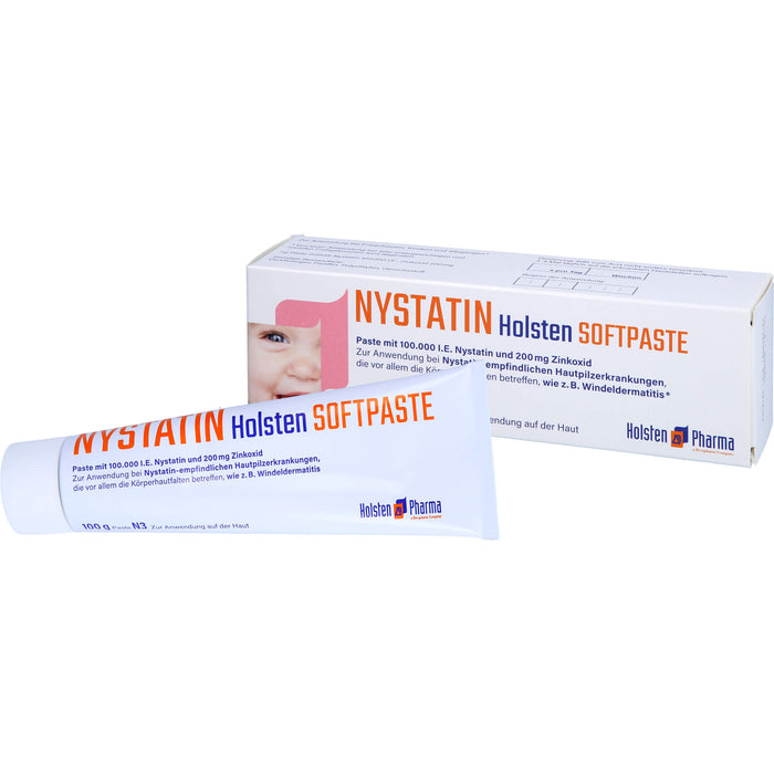 Nystatin Holsten Softpaste bei Hautpilzerkrankungen, 100 g Cream