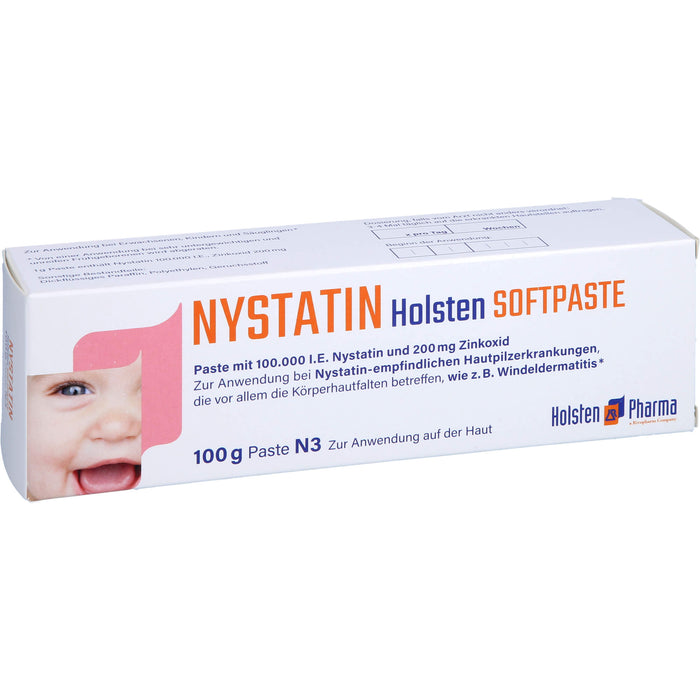 Nystatin Holsten Softpaste bei Hautpilzerkrankungen, 100 g Crème