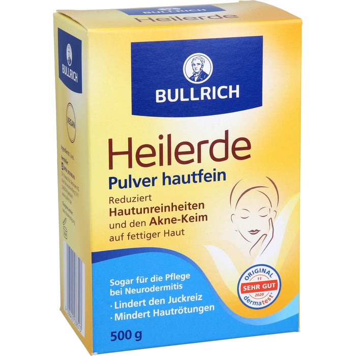 Bullrich Heilerde Pulver hautfein, 500 g Powder