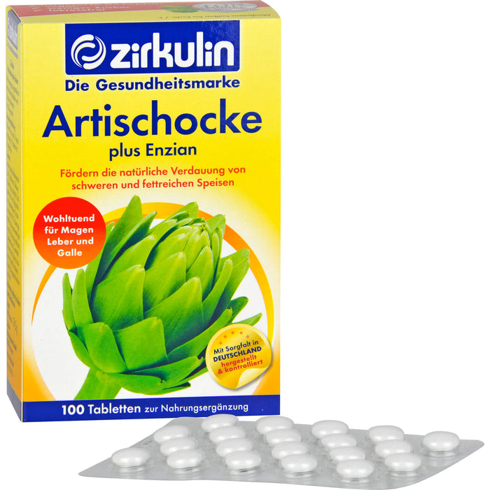 zirkulin Artischocke plus Enzian Tabletten, 100 pcs. Tablets