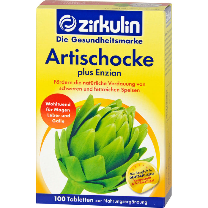 zirkulin Artischocke plus Enzian Tabletten, 100 St. Tabletten