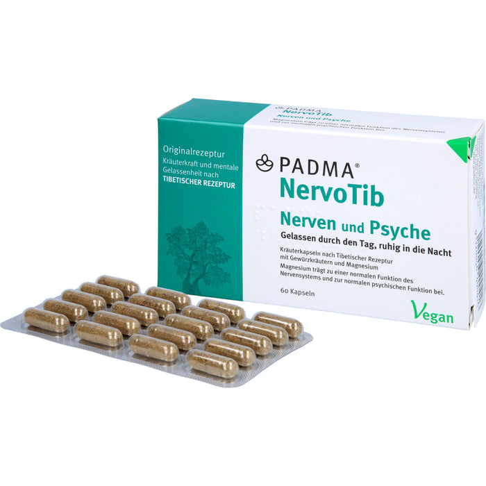 PADMA NervoTib Kapseln fördert starke Nerven, 60 pcs. Capsules