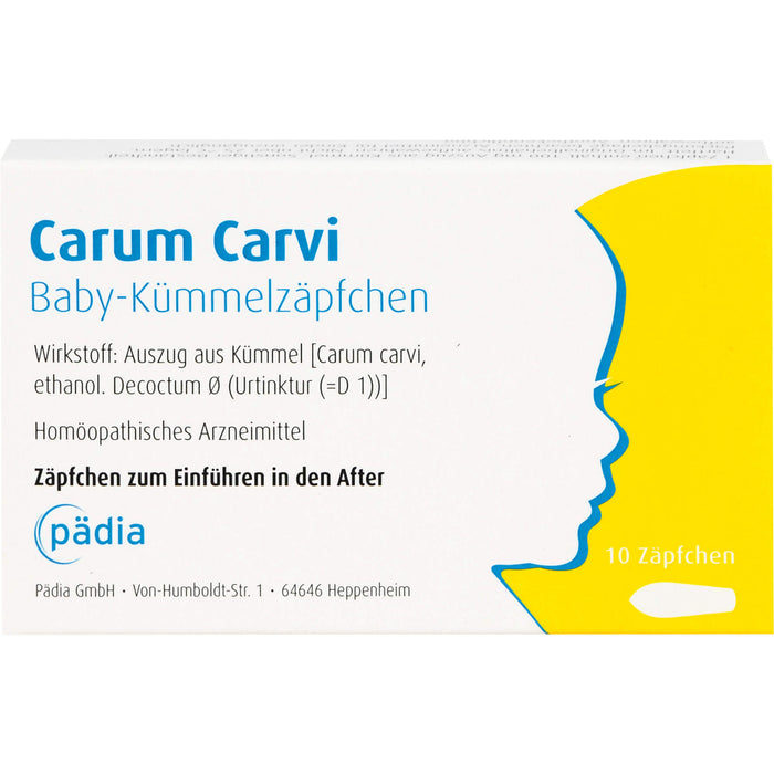 Carum carvi Baby-Kümmelzäpfchen, 10 pcs. Suppositories