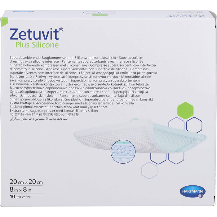 Zetuvit Plus Silicone steril 20x20 cm, 10 St