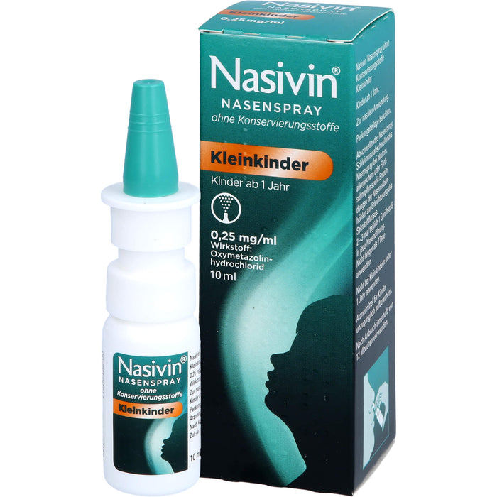 Nasivin Nasenspray ohne Konservierungsstoffe für Kleinkinder, 10 ml Lösung