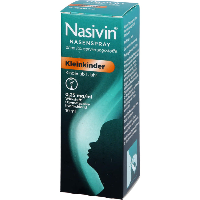 Nasivin Nasenspray ohne Konservierungsstoffe für Kleinkinder, 10 ml Lösung