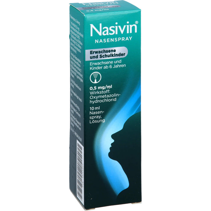 Nasivin Nasenspray für Erwachsene und Schulkinder, 10 ml Solution