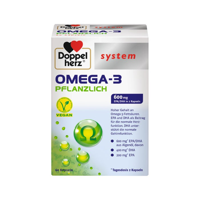 Doppelherz system OMEGA-3 PFLANZLICH, 60 pcs. Capsules