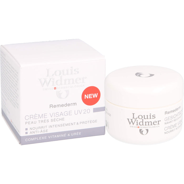 Louis Widmer Remederm Gesichtscreme UV 20, 50 ml Crème