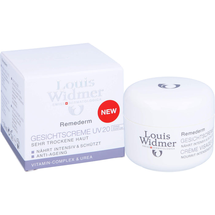 Louis Widmer Remederm Gesichtscreme UV 20, 50 ml Creme