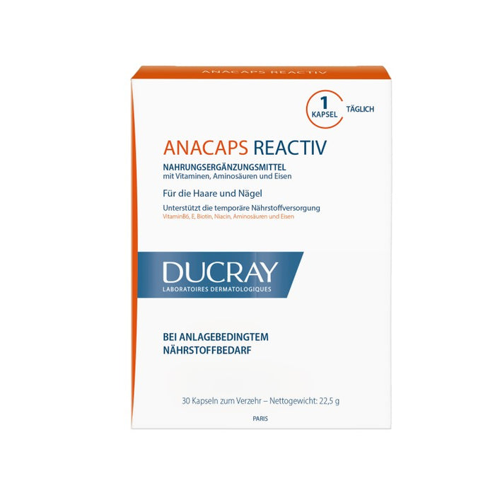 DUCRAY Anacaps Reactiv Kapseln für Haare und Nägel, 30 pc Capsules