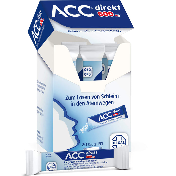 ACC direkt 600 mg Pulver, 20 pcs. Sachets