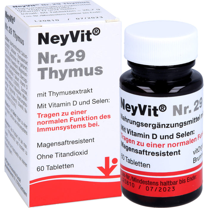 NeyVit Nr. 29 Thymus Tabletten für eine normale Funktion des Immunsystems, 60 St. Tabletten