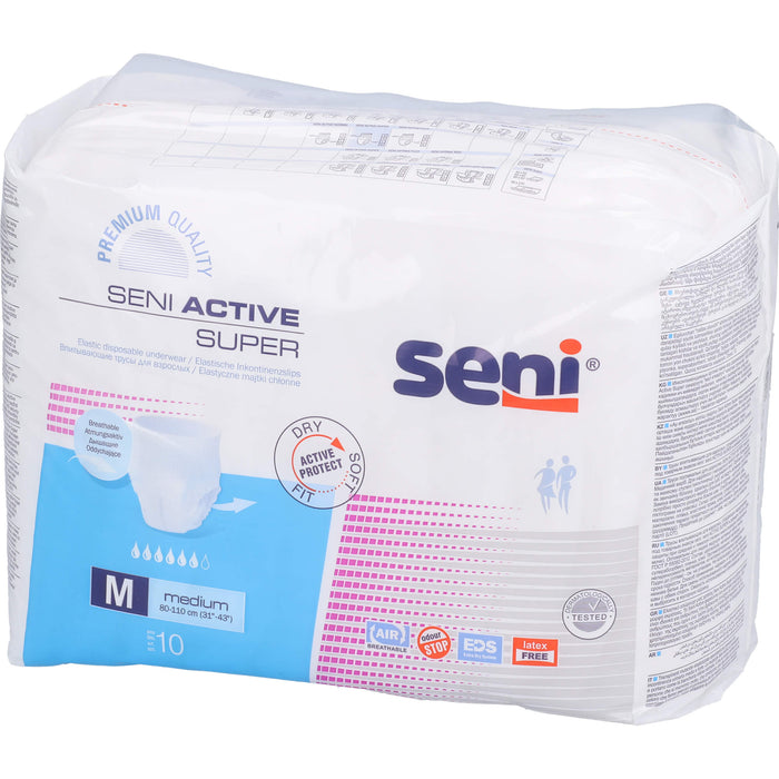 Seni Active Super Gr. Medium Windelhosen bei Inkontinenz, 10 pc Pantalons à couches