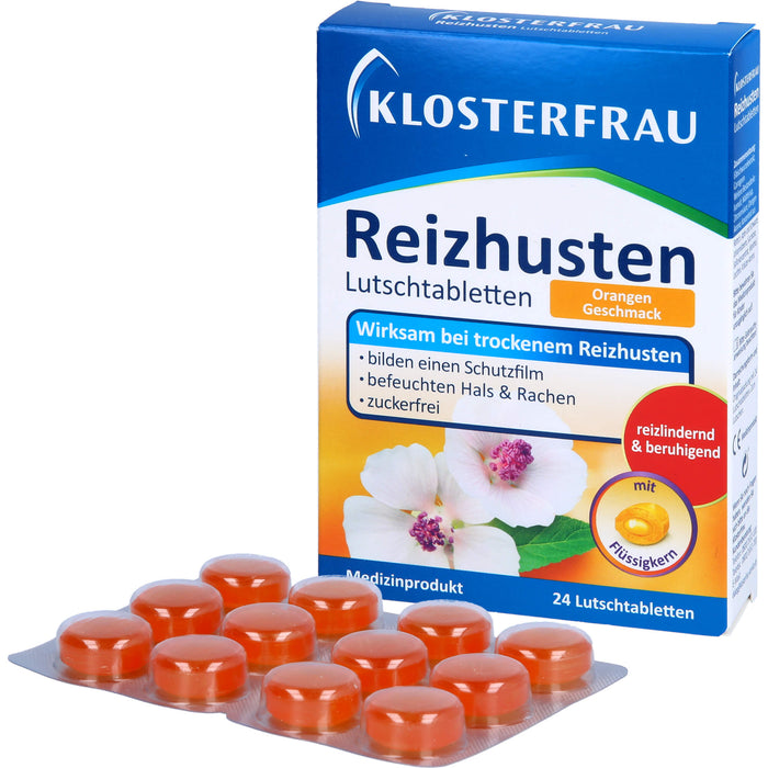 KLOSTERFRAU Reizhusten Lutschtabletten Orangen Geschmack, 24 pcs. Tablets