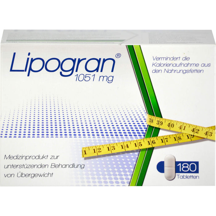 Lipogran Tabletten zur unterstützenden Behandlung bei Übergewicht, 180 St. Tabletten