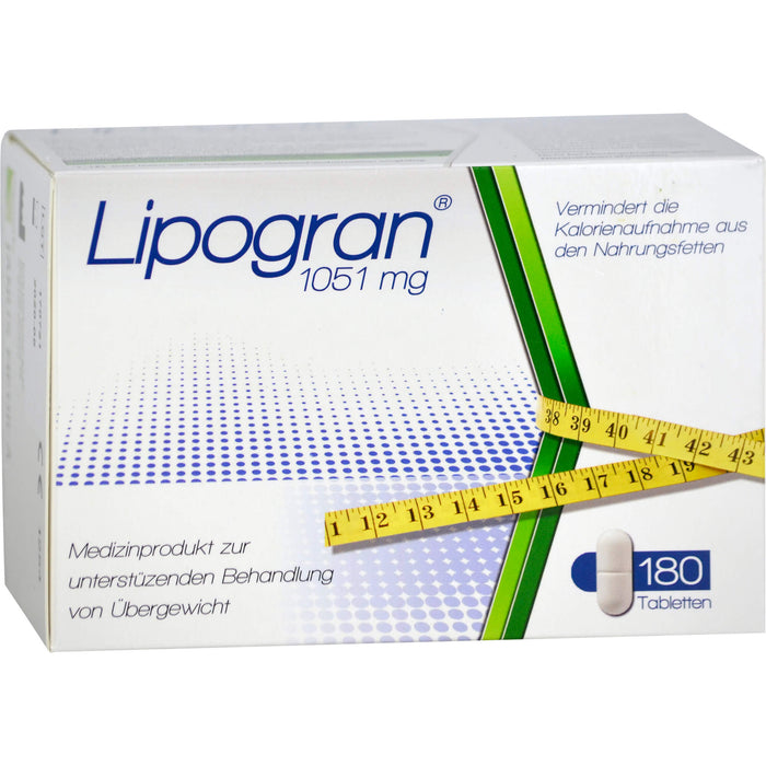 Lipogran Tabletten zur unterstützenden Behandlung bei Übergewicht, 180 St. Tabletten