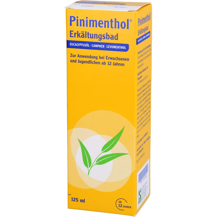 Pinimenthol Erkältungsbad mit Eucalyptusöl ab 12 Jahren, 125 ml Lösung